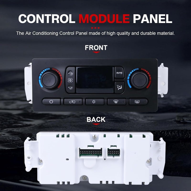 GZGN 599-009 599-211 A/C Heater Climate Control Module Panel Switch 599-211XD Compatible with Chevy Silverado Suburban GMC Sierra Yukon Envoy Cadillac Escalade Rainier Hummer Bravada 10367041 - Image 4